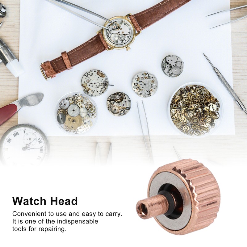 5pcs Professional Watch Crown Steel Wrist Watch Parts Watchmaker Repairing