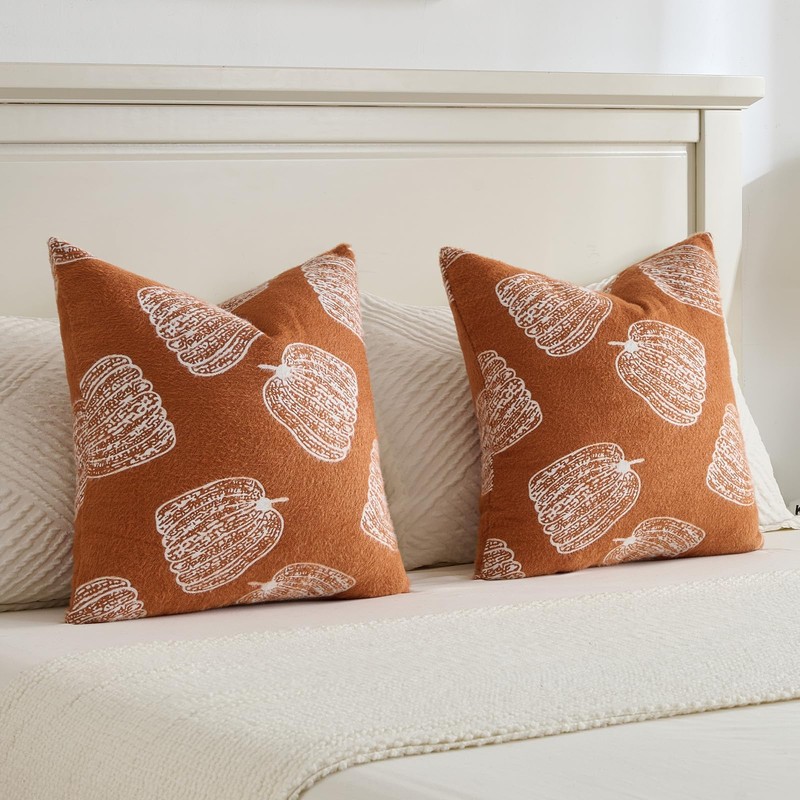 FUTEI Fall Pumpkins Throw Pillow Covers 12x20 Inch Set of