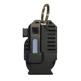 Sun Company Outsider - 4-in-1 Survival Multi-Tool | Compass, Thermometer, Whistle, and Fire Starter in a Compact Zipper Pull | Outdoor Gadget for Backpacking, Camping, or Survival Situations