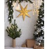 BRUBAKER 60 cm Paper Christmas Star for Hanging - LED