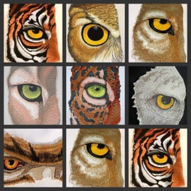 Custom and Unique Eye of Jaguar Embroidered Iron on/Sew Patch [6.87"4.63"] [Made in USA]