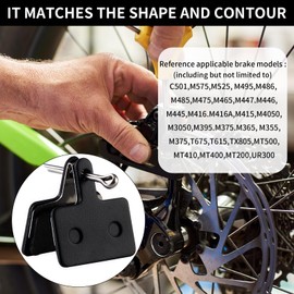 4 X Scheibenbremse für TRP Tektro Deore B01S M575 M525 M495 M480 M485 M475, Bremsbeläge Fahrrad Resin Semi Metallic, MTB Disc Brake Pads für M515 M416 MT200 MT410