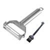 Professional Julienne Peeler Stainless Steel Cutter Slicer, Includes Cleaning Brush,