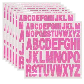 Starboling Letter Stickers,2 Inch+1 Inch Pink Alphabet Sticker,Self Adhesive Vinyl Letter Stickers Mailbox Numbers,for Crafts Outdoor Sign Wall Mailbox Windows Doors Car posterboard