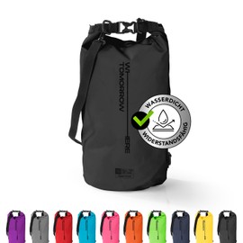 #DoYourOutdoor Dry Bag | Waterproof Backpack | Waterproof Bag & Pack Sack | 2L 5L 10L 20L 30L Dry Bag in 2 Styles and Many Colours | Ideal for Boat, Kayak, Fishing and Camping, black, Vertical