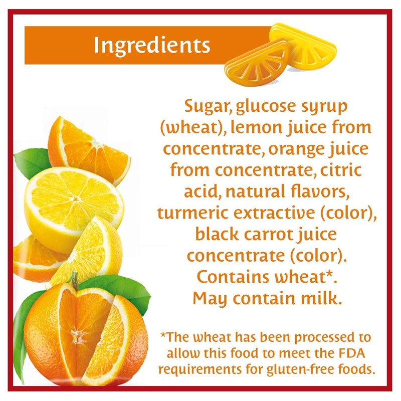 Sperlari Spicchi Su Citrus Orange & Lemon Wedges Hard Candy