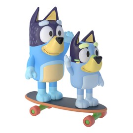 Bluey - Skateboarding 2.5" & Dad 3.27" Figures - 2 Pack, Multicolor (13042)