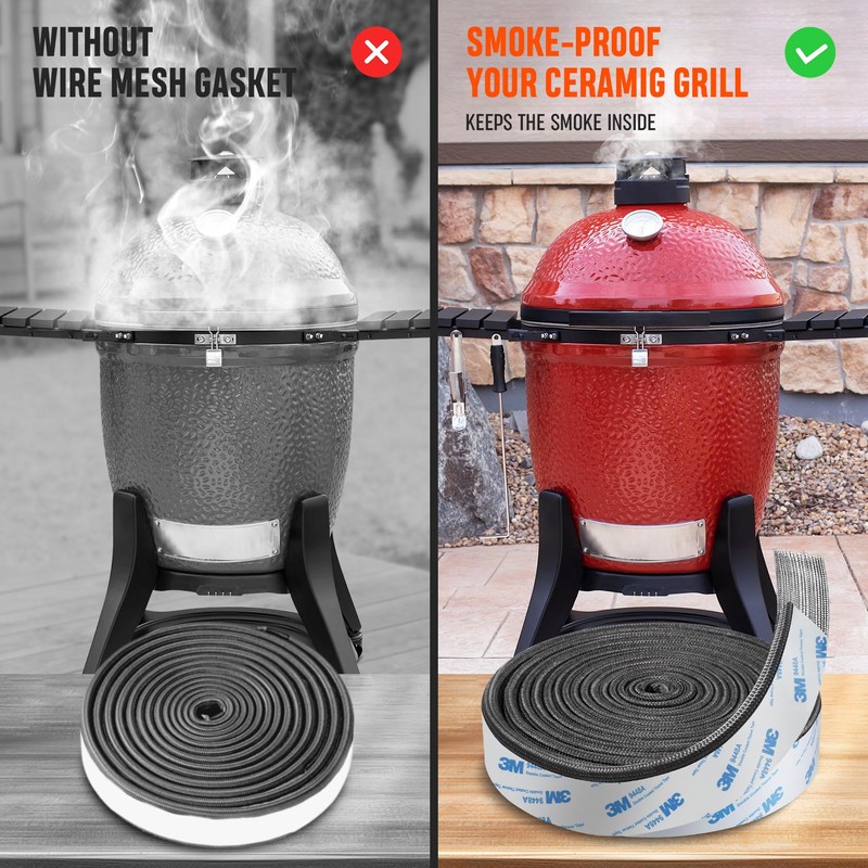 Onlyfire Wire Mesh Gasket Kit for Kamado Joe Classic, High