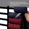 Set of 3 Non-Slip Velvet Tie Hangers, Black - Holds