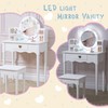 UTEX Kids Vanity, Girls Vanity Set with Mirror and Stool