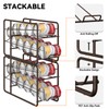 MOOACE 4 Pack Can Dispenser Rack, Stackable Can Storage Organizer