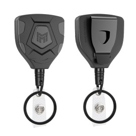 MNGARISTA Heavy Duty Retractable Badge Reel, 8 oz 31.5'' Keychain, 2 Pack