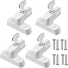 Neoteck 4pcs Sash Blocker Jammer Restrictor Window Lock with Keys