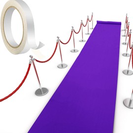 Shappy Purple Carpet Runner Rug for Party 55gsm Thickness with Carpet Tape Hallway Rug for Graduate Wedding Party Dance Floor Outdoor Accessories(2.6 x 30 Feet)