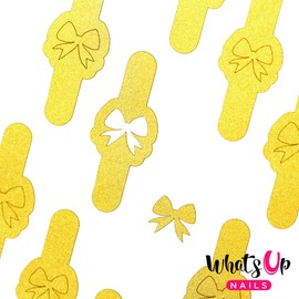 Whats Up Nails - Bow Vinyl Stencils for Christmas Nail Art Design (1 Sheet, 20 Stencils)