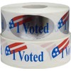 I Voted Stickers 2 x 1 Oval Shape Bulk Pack