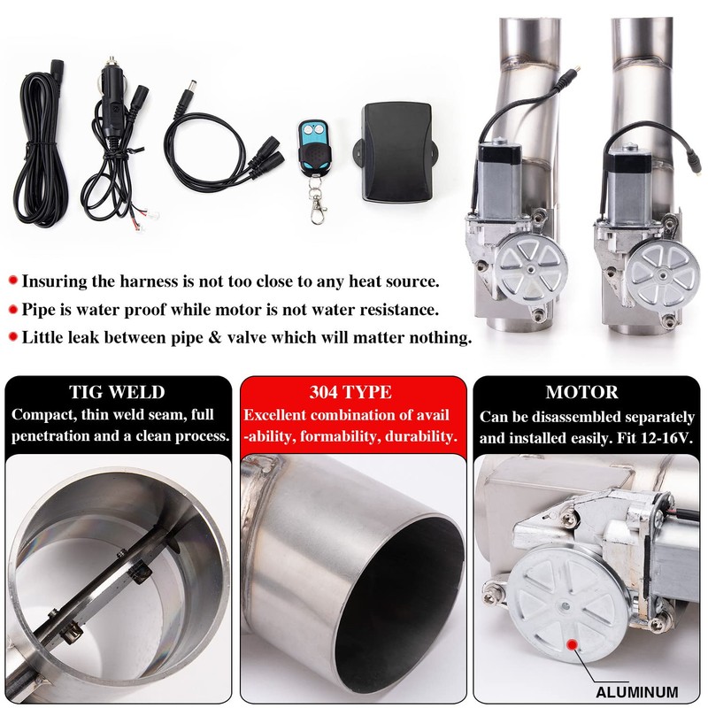 2.5 Inch Stainless Steel Exhaust Y Pipe（2pcs）