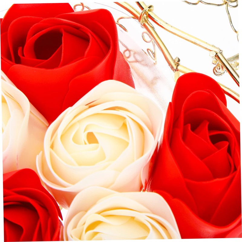 ABOOFAN Floral Scented Soap Flower Rose Soap Box for Valentine's
