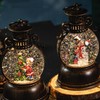 Christmas Snow Globe Lighted Decorations, Snowman Musical Snow Water Lantern
