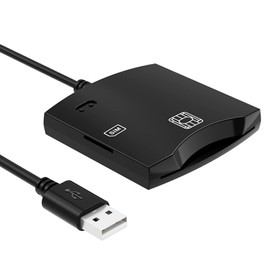 USB Smart Card Reader | Plug and Play ID CAC Card Reader - Portable Computer Accessories, Electronics Supplies for Adults