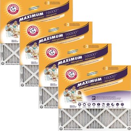 Arm & Hammer Max Allergen & Odor Reduction 20x30x1 Air and Furnace Filter, MERV 11, 4-Pack