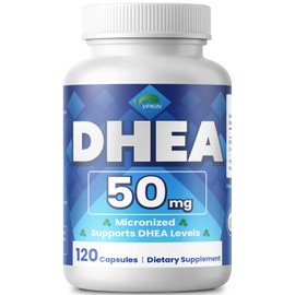VPKIN VPKIN DHEA Supplement 50 mg for Men & Women,Max Strength, Micronized Grade for Better Absorption,Immune Support,Non-GMO, Gluten Free,120 Capsules