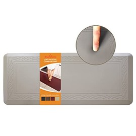 24 x 60 Inch Extra Support Anti Fatigue Comfort Kitchen Mat, Waterproof Long Kitchen Runner, Non-Slip Standing Desk Mat, Commercial Pads for Offices, Home, Garages (Bordeaux Cabblestone, 24'' x 60'')