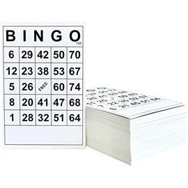 SEETOOOGAMES - Hojas de Tarjetas de Juego de Bingo  Tarjetas de Papel Reutilizables a Granel  Juego de Bingo para Adultos, Familia, Fiesta, Grupos
