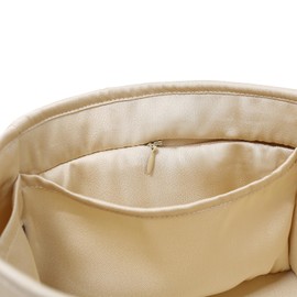 Luxury Silk Purse Organizer for Picotin18 - Silky Smooth Handbag Insert with Hidden Zipper, Lightweight and Supportive Tote Shaper for Elegant Storage（Black）