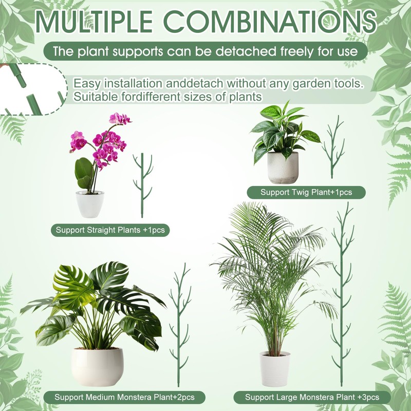 Honeydak 18 Pack Monstera Plant Support Plant Support Stakes for