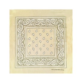 JOPHY & CO. 100% Cotton Bandanas for Women Men Children Unisex with Paisley Pattern Headwear Scarf for Hair/Neck/Wrist/Head COD.644, Beige Paisley