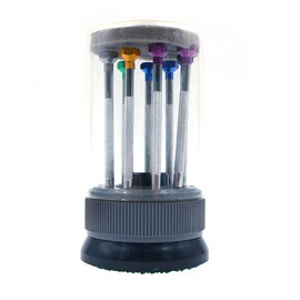 CENPEK 9Pcs Precision Watch Flat Blade Slotted Screwdriver Set Watchmakers Tools for Home Repair