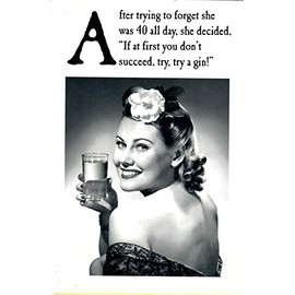 40th Birthday Card For Her, Gin, 40th Birthday, Greetings Card, Funny Card For Her 40th, 40th Birthday For Her, Female 40th Birthday Card, Female 40th Birthday Cards