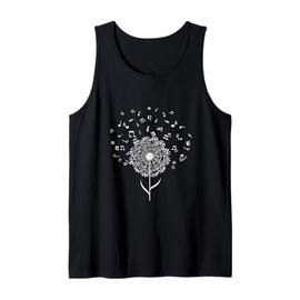 Funny Music Notes Gift - Dandelion Flower Tank Top