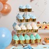 Antimbee 4 Tier Cupcake Stand, Clear Acrylic Cupcake Holder -