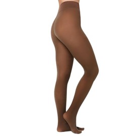 Nur Die Warm & Transparent Extra Durable 80 Denier Warm Fine Tights Beige Translucent Comfort Waistband Women, brown