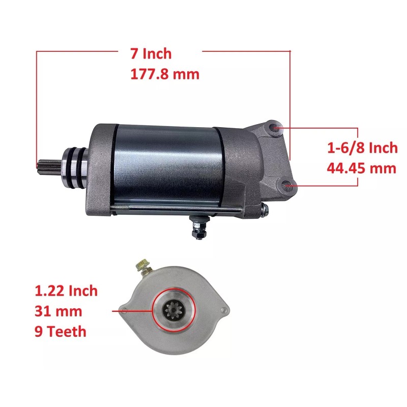 H&H bros Starter w/ Relay Solenoid For Polaris Ranger Crew