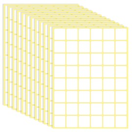 1440 Pcs Blank Date Labels 1" X 1" Labels Stickers for Organizing Square Writable White Labels Food Labels for Jars Boxes File Folders Envelopes School Office Kitchen
