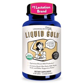 Legendairy Milk Liquid Gold Lactancia Apoyo | Suplemento De Lactancia Con Cabras Orgánicas Rue, Cardo De Leche, Shatavari, Hinojo, Alfalfa Y Anís | Suplementos De Lactancia Materna, 60 Count
