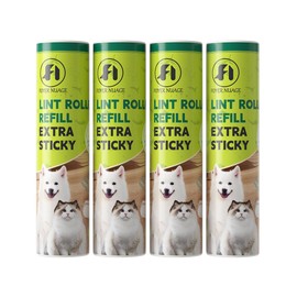 Foyer Nuage Extra Sticky 4pcs 9.5'' Refills Total 240 Sheets. Refills of Large Lint Roller for Pet Hair. Heavy Duty Mop's Refills for Cleaning Carpet Floor