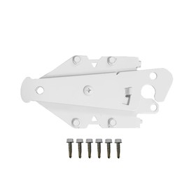 Advantage Industries 5” Stainless-Steel Self-Latching Gate Latch | Hidden Spring Design | Two-Way Spring Latch Entry | Pad-Lockable | Left & Right Reversable | Vinyl/PVC Gates - White