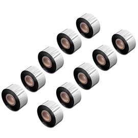 vhbw 10 x Thermal Transfer Tape Compatible with TSC TTP-344M Plus, TTP-344M Pro Printer Label Printer, Smudge-Proof, 30 mm x 300 m, Wax Resin Black