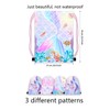 6 Pcs Drawstring Bag Kids Mermaid Bags, Drawstring Backpack Kids