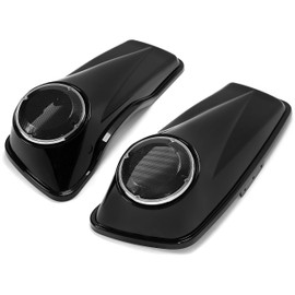 HECASA 6.5" Motorcycle Saddlebag Speaker Lid Compatible with 2014-2024 Harley Touring Models FLT FLHT FLHTCU FLHRC Road Glide Road King Electra Glide Street Glide Ultra-Classic Pair