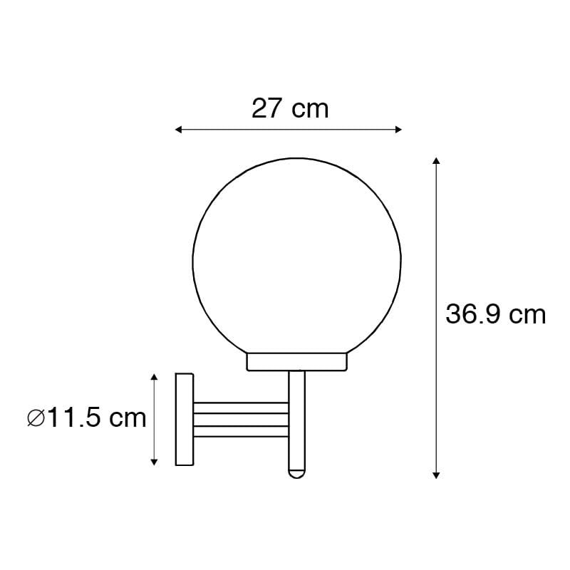 Outdoor Wall Lamp Sfera Stainless Steel