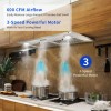 Joeaonz 600CFM Built-in Range Hood 30in Insert Kitchen Vent 3-Speed
