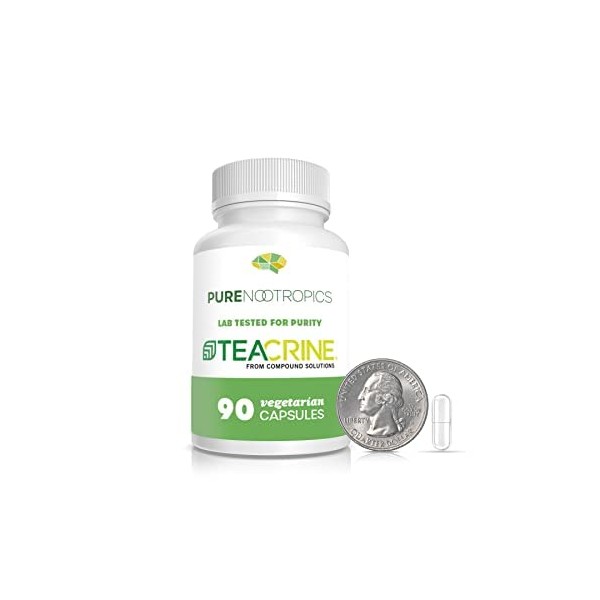 Pure Nootropics Theacrine (TeaCrine) 100 mg Veg Capsules | 90