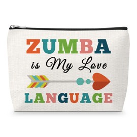 Sfodiary Zumba Gift for Women Makeup Bag Dance Lover Presents for Friend Coworker Z Dance Teacher Appreciation Gift Zumba Instructor Cosmetic Bag Christmas Birthday Presents for Mom Sister
