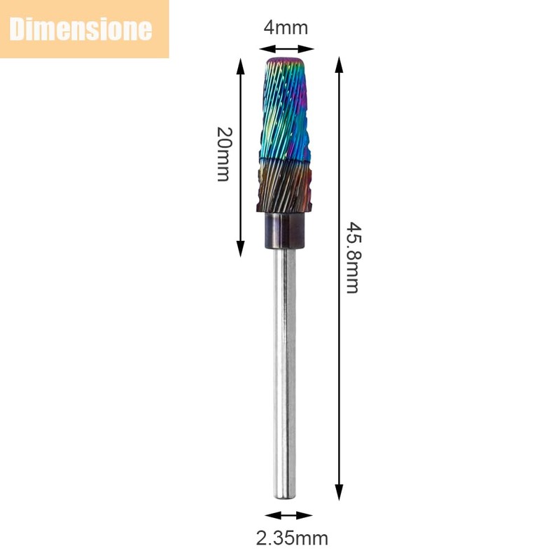 Bestgle Carbide Nail Drill Bit Set 5 in 1 Nail