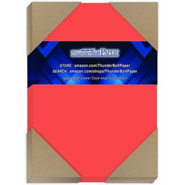 125 Watermelon Red Color 65lb Cover|Card Paper - 5" X 7" (5X7 Inches) Photo|Card|Frame Size - 65 lb/Pound Light Weight Cardstock - Quality Printable Smooth Surface for Colorful Results